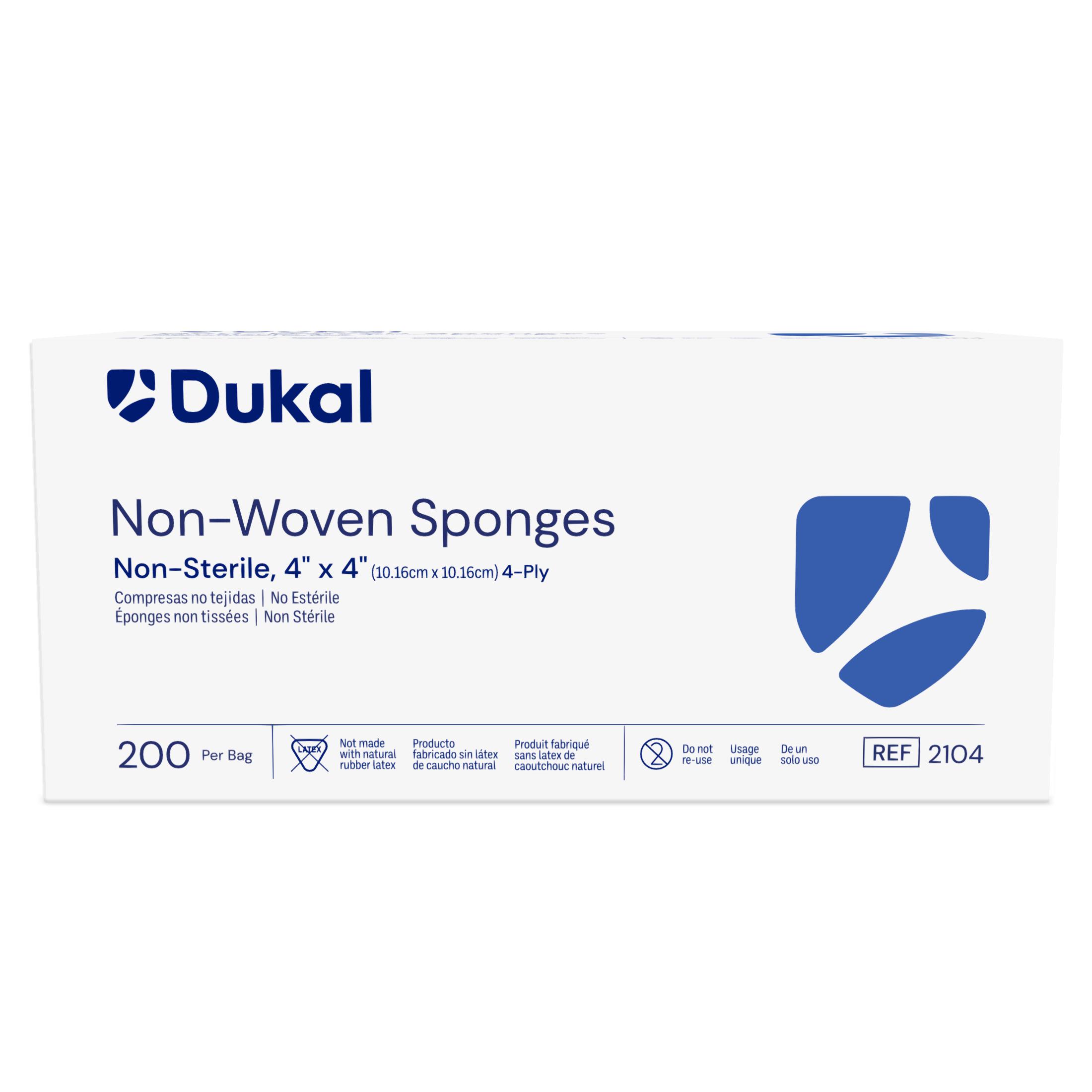Sponges Gauze Non-Woven Clinisorb Polyester / Rayon 4-ply 4 X 4 Inch Square NonSterile (200/PK 10PK/CS) by Dukal Corporation  ID 2104